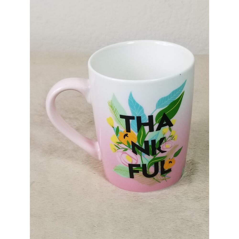 Starbucks Pink Coffee Mug 10oz Mermaid Logo 2020 Teacup Thankful 4" Collectible - Picture 6 of 14
